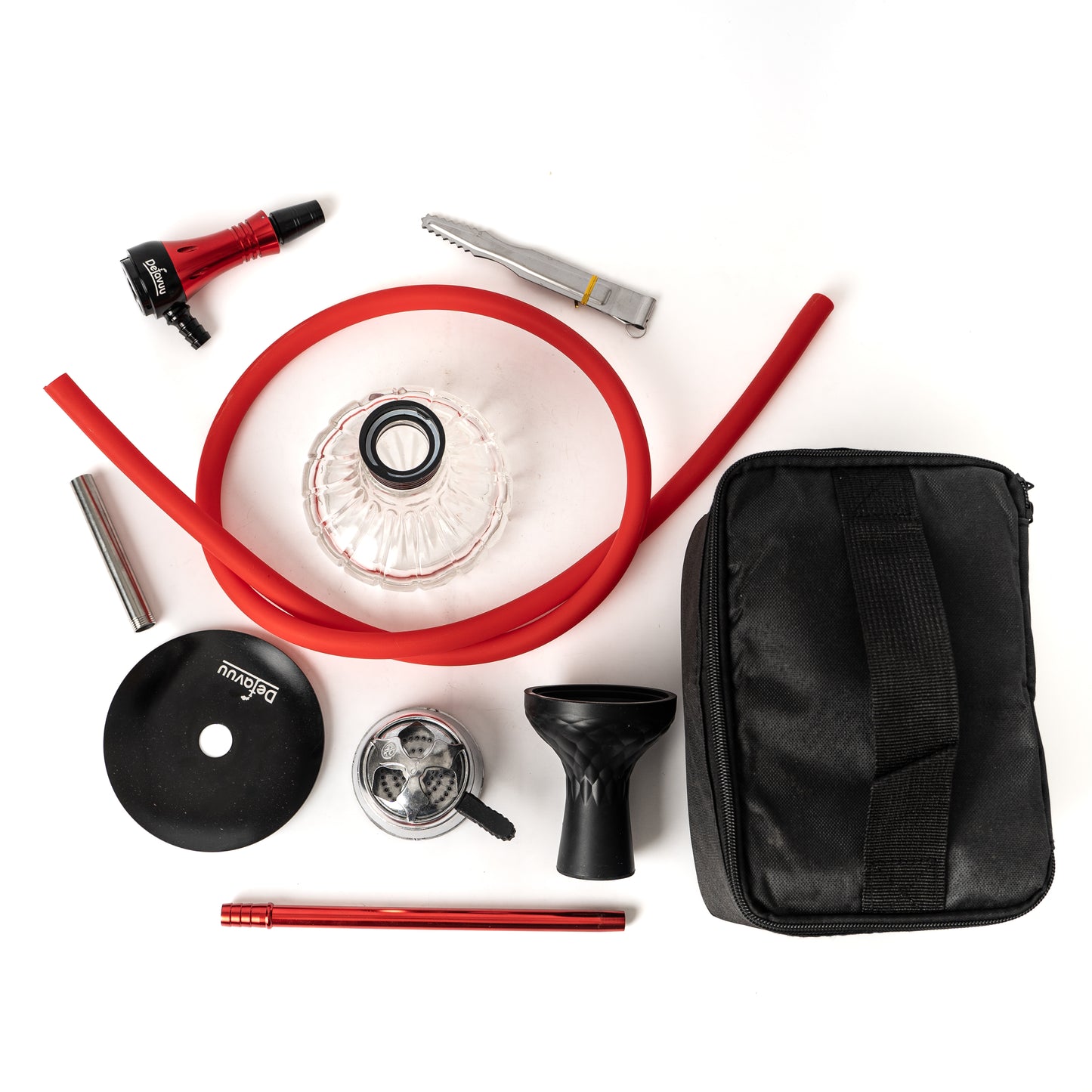 Miniature X Hookah with Travel Bag - Red