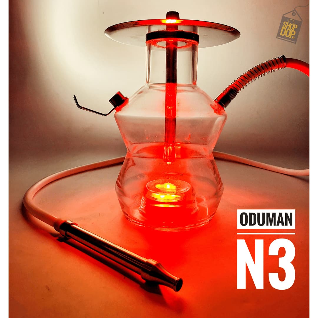 Oduman N3 Clear Hookah - High End Glass Shisha – shopdop.in