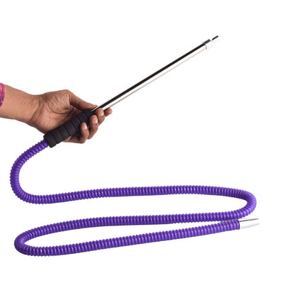 PVC Metal Handle Hookah Pipe - Purple