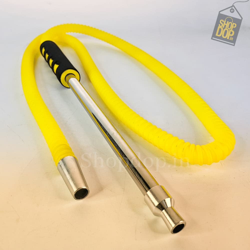 PVC Slim Metal Handle Hookah Pipe