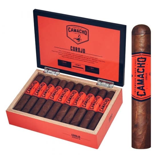 Camacho Corojo Robusto Tubos (Pack of 10 Cigars)