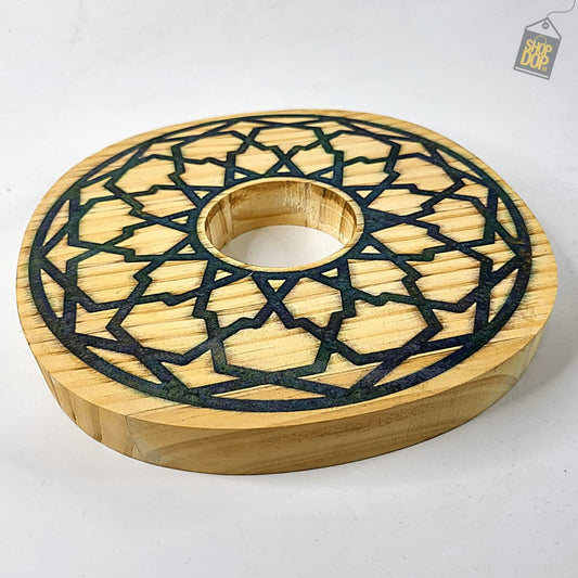 Radium Wooden Base for Hookah with LED Light