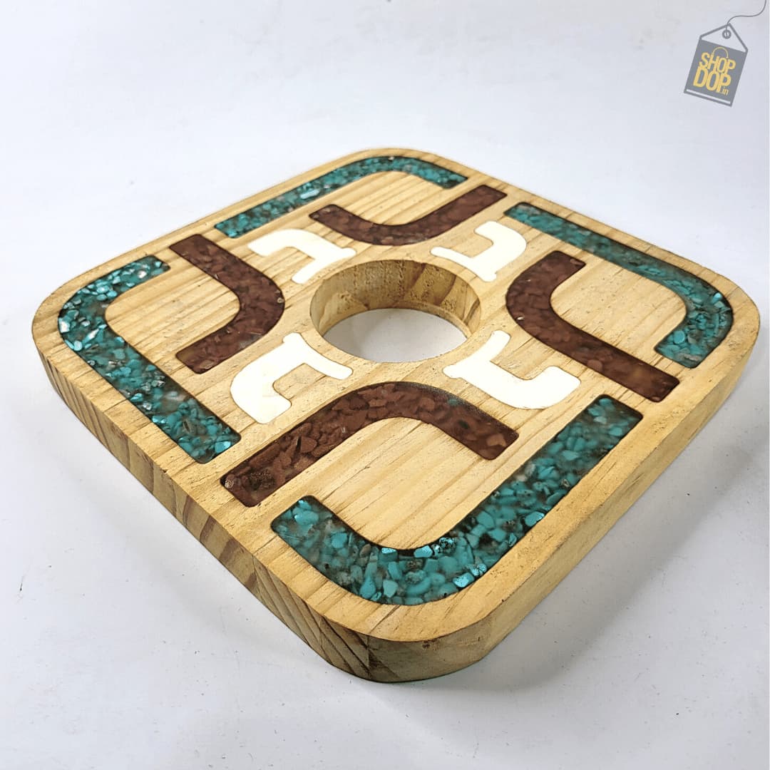Radium Wooden Base for Hookah with LED Light