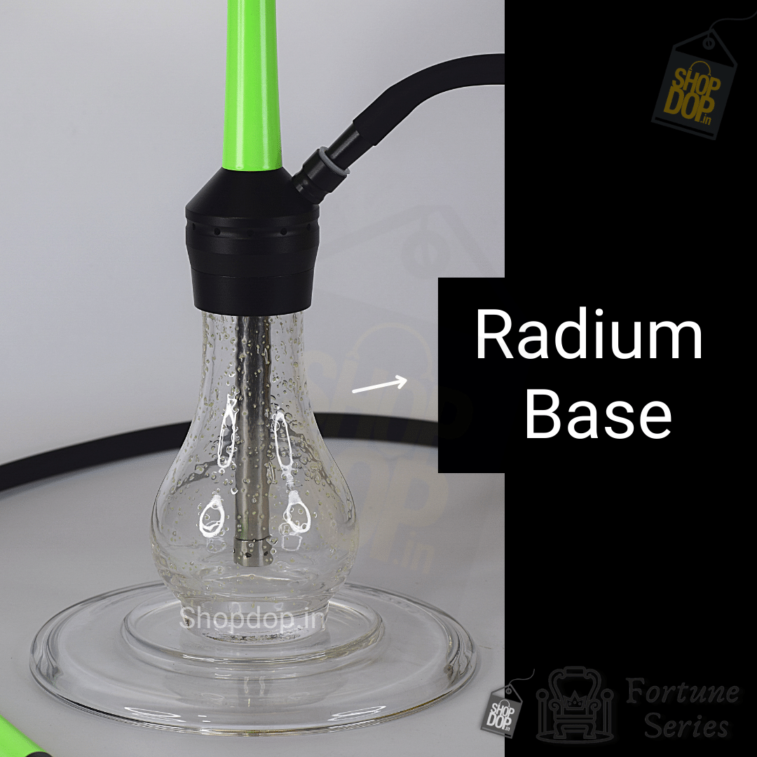 Radix X Function Hookah - Glowing Radium Glass Base - shopdop.in