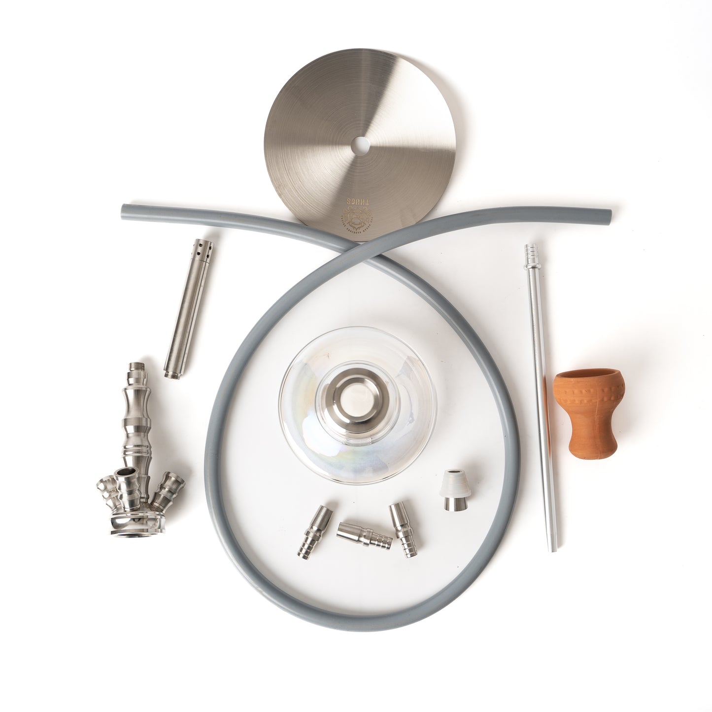 TGF 3 Pipe Hookah - Transparent Base