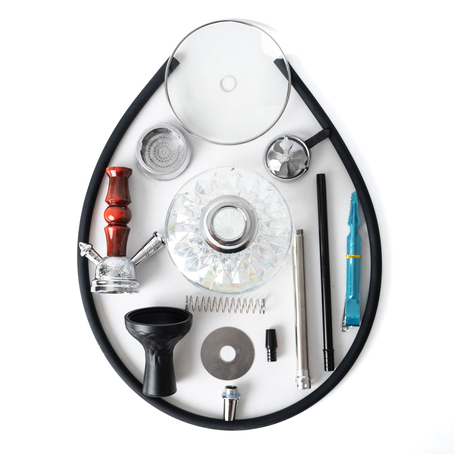 Thugs Britt Hookah - Silver/Red