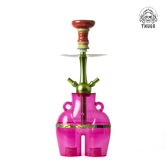 Thugs Hippy Acrylic Hookah - Dual Pipe (Pink)