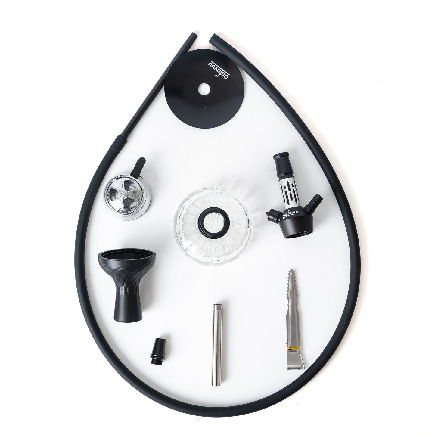 Tuffy Hookah with Travel Bag - Silver