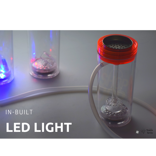 Acrylic Bottle Portable Tumbler Hookah with LED Light - shopdop.in