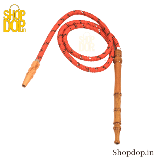 MYA Long Wooden Handle Hookah Hose / Pipe - shopdop.in