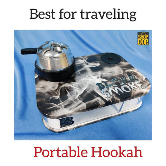 Blakk Smoke Printed Acrylic Car Hookah with LED Light - Best for Tours - shopdop.in