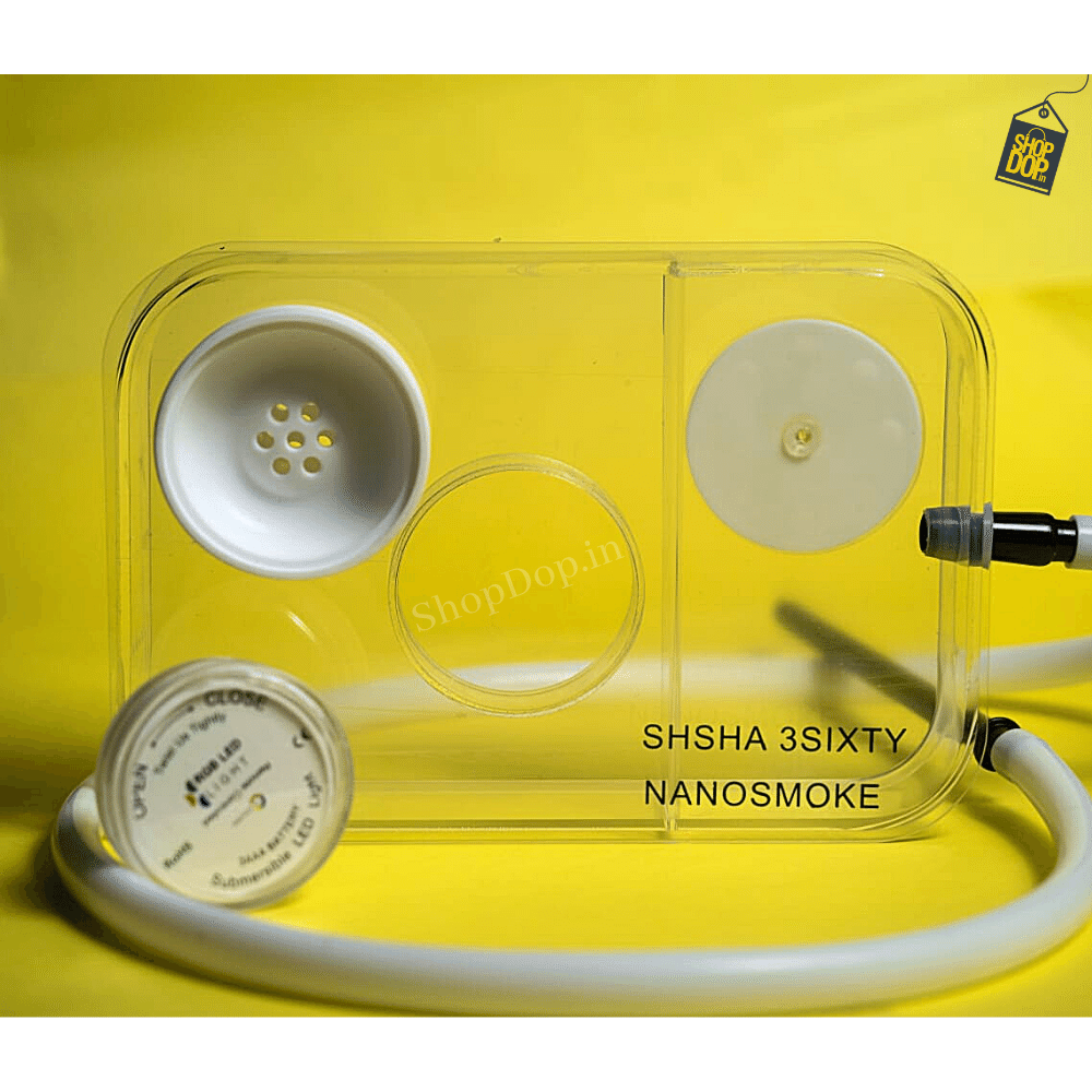 Transparent Acrylic Base Nano Smoke Car Hookah - shopdop.in