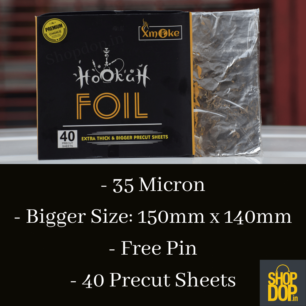 Precut Hookah Aluminum Foil Paper (40pcs) - shopdop.in