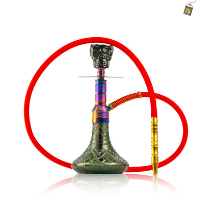 Noddy 007 Night Fire Hookah with Bag - Rainbow Stem / Black Base