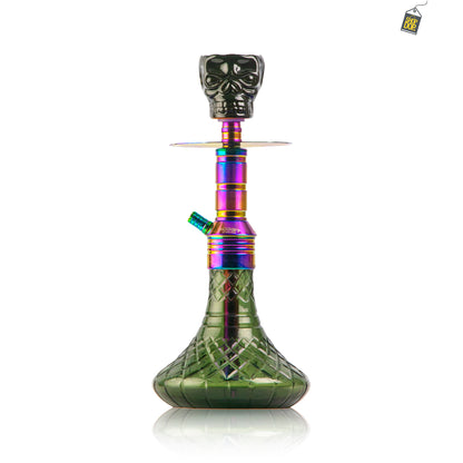 Noddy 007 Night Fire Hookah with Bag - Rainbow Stem / Black Base