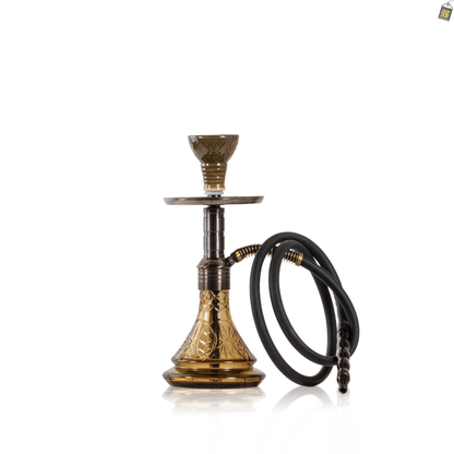 Noddy 007 Night Fire Hookah with Bag - Black Stem / Grey Base