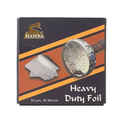 Black Mamba Aluminum Hookah Foil 50pcs - 40 Micron (Pack of 4)