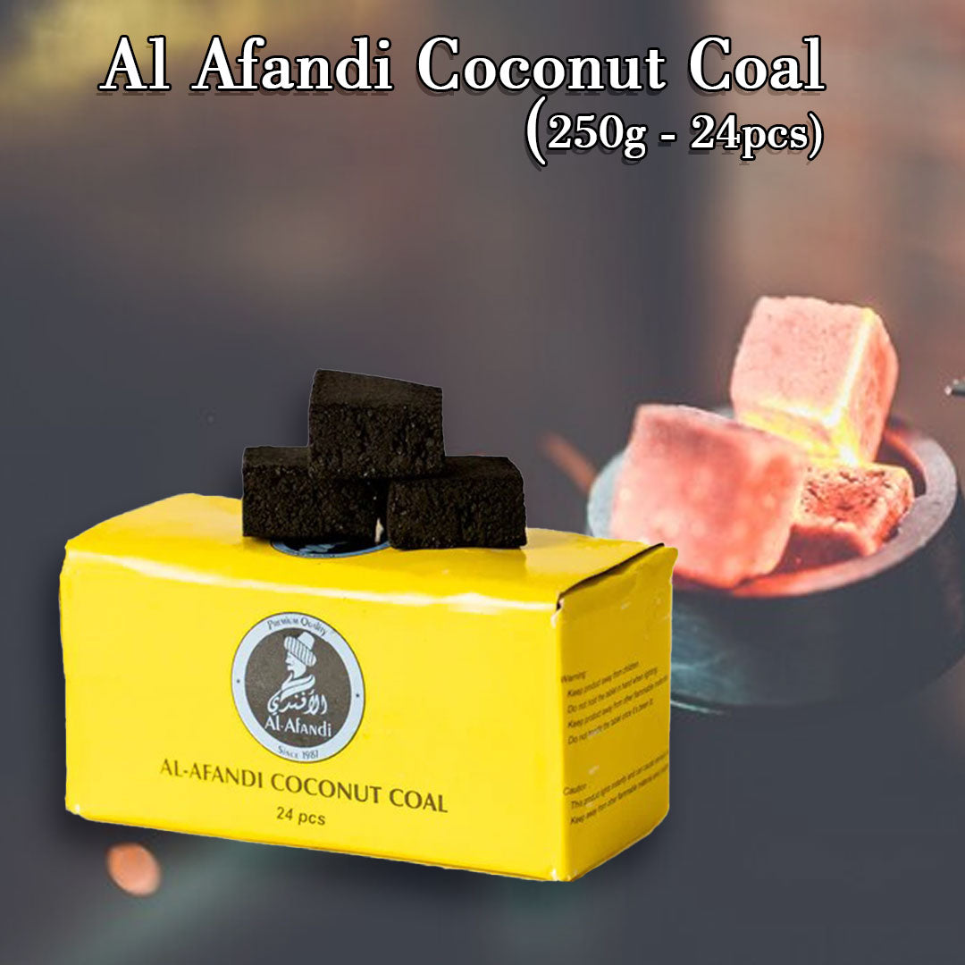 Al Afandi Hookah Coconut Coal 250g - 24pcs