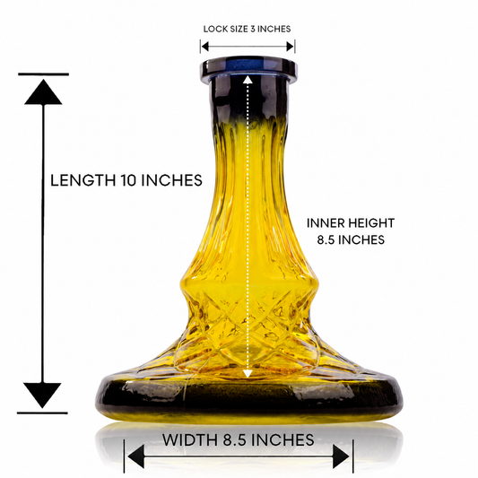Shentai Hookah Glass Replacement Base - Yellow (Rubber)