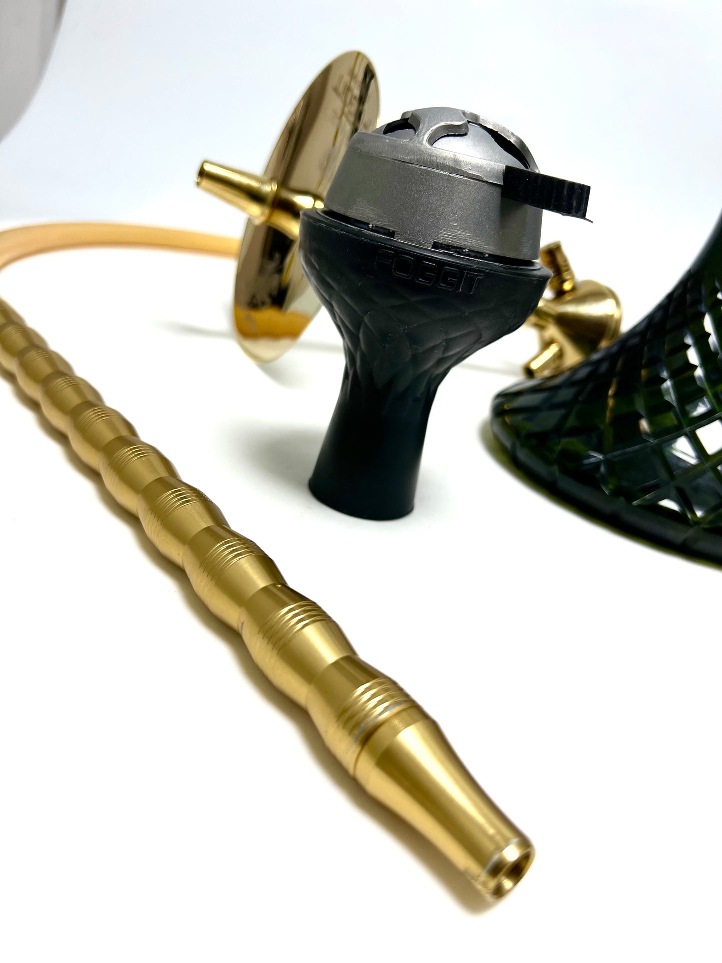 Fighter Hookah R2 - Gold Stem / Black Base