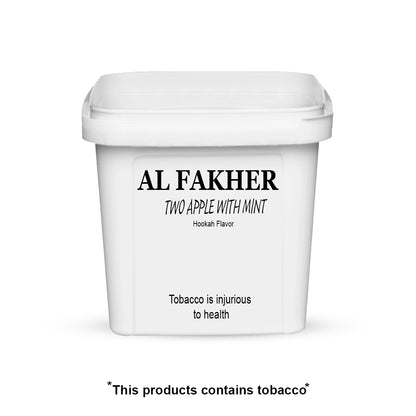 Al Fakher Two Apple with Mint Hookah Flavor - 1kg Bucket