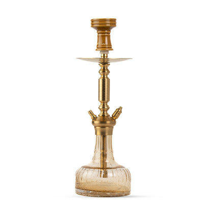 COCOYAYA Valencia Hookah - Golden / Gold Crackle Glass Base