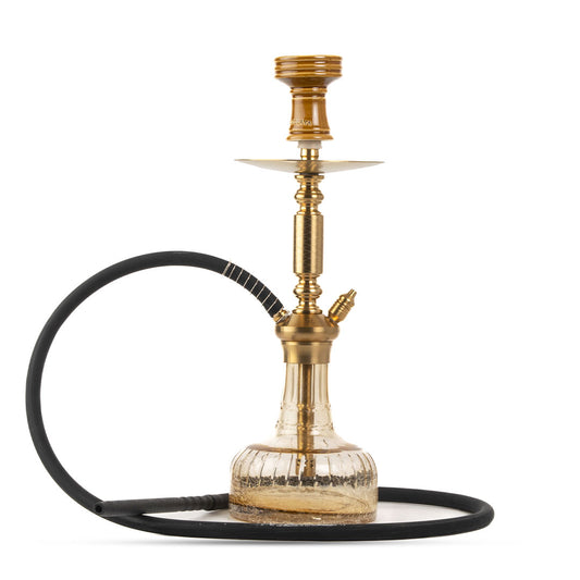 COCOYAYA Valencia Hookah - Golden / Gold Crackle Glass Base