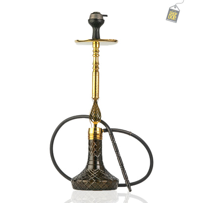 Animal Hookah with 2 Bags - Gold Stem / Black Base