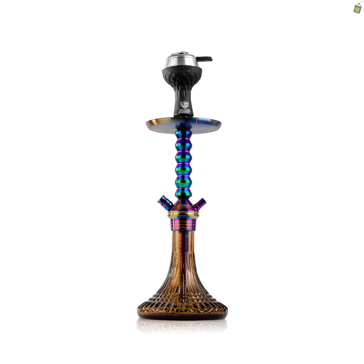 VG Joe Ladder Hookah with Bag - Rainbow Stem / Grey Base