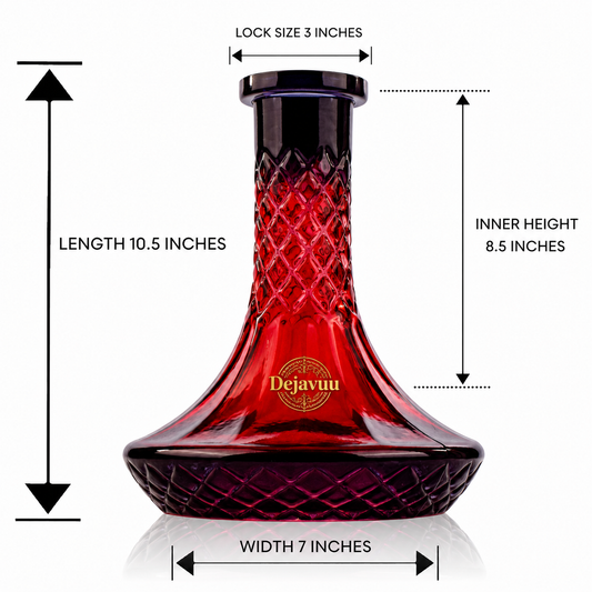 Serpent Hookah Glass Replacement Base - Red (Rubber)