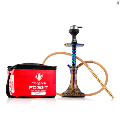 VG Joe Ladder Hookah with Bag - Rainbow Stem / Grey Base