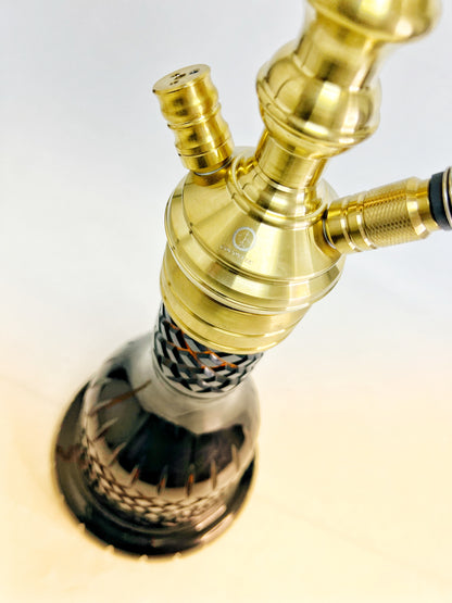 COCOYAYA Gamaliya Persia Hookah - Golden Stem / Black Base