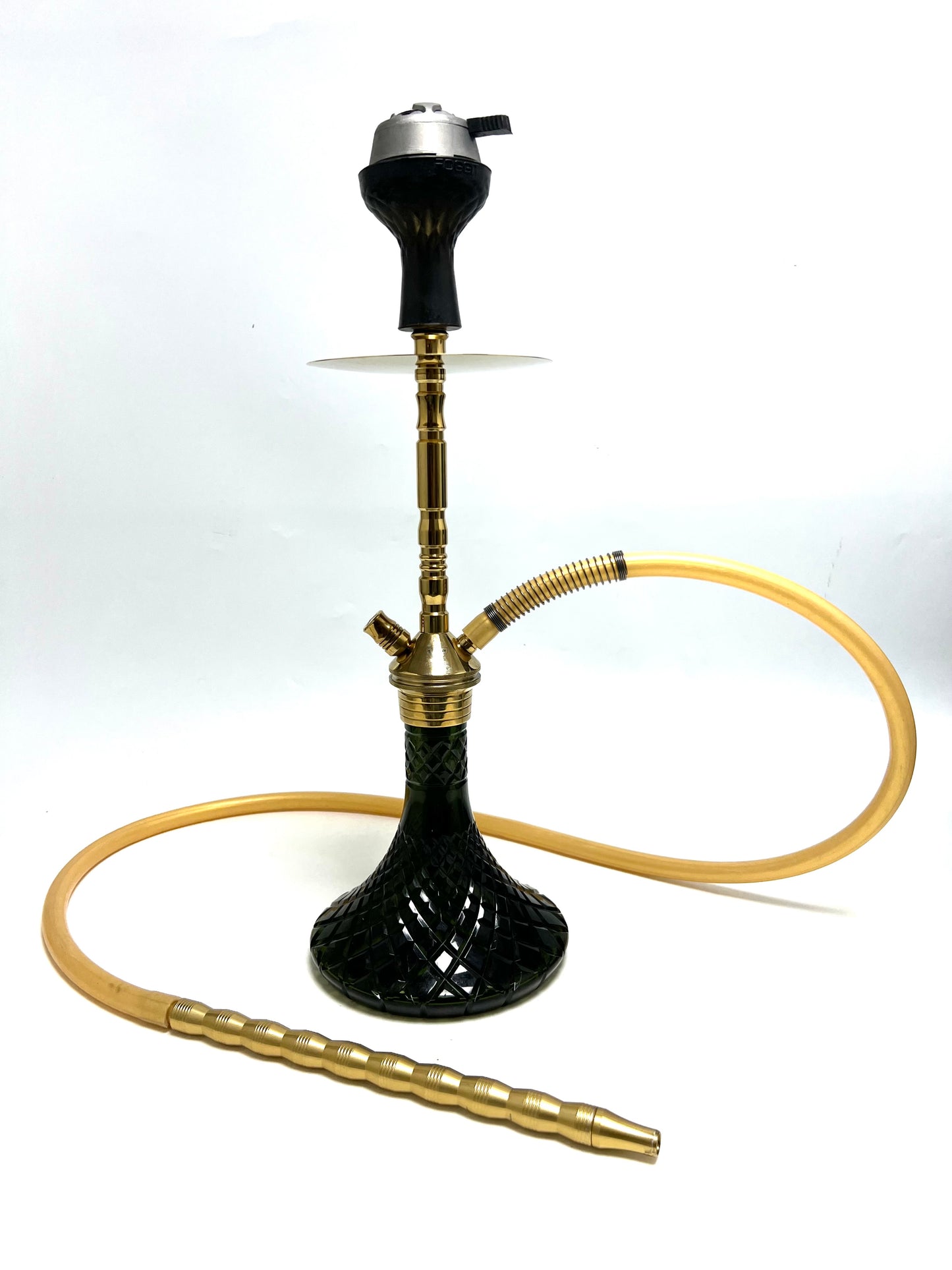 Fighter Hookah R2 - Gold Stem / Black Base