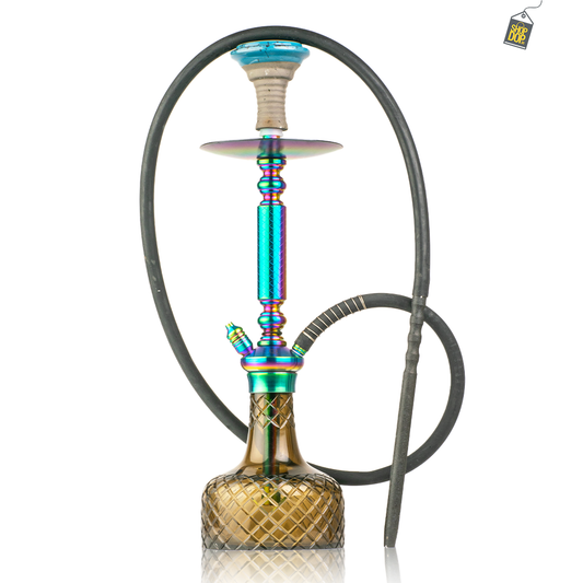 COCOYAYA Valencia Hookah - Rainbow Stem / Grey Base