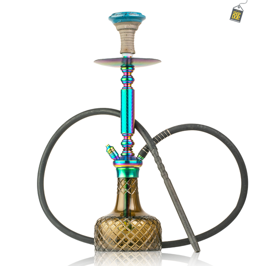 COCOYAYA Valencia Hookah - Rainbow Stem / Grey Base
