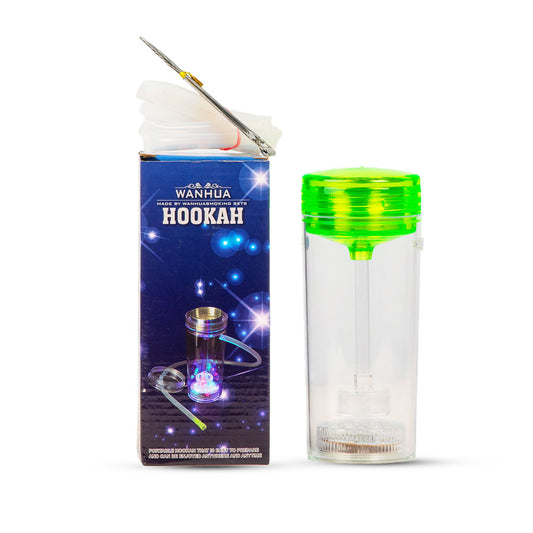 Acrylic Bottle Tumbler Hookah with LED Light - Green