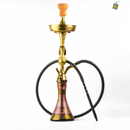 Ager Medium Khalil V Design with Case - Gold Stem / Purple Base