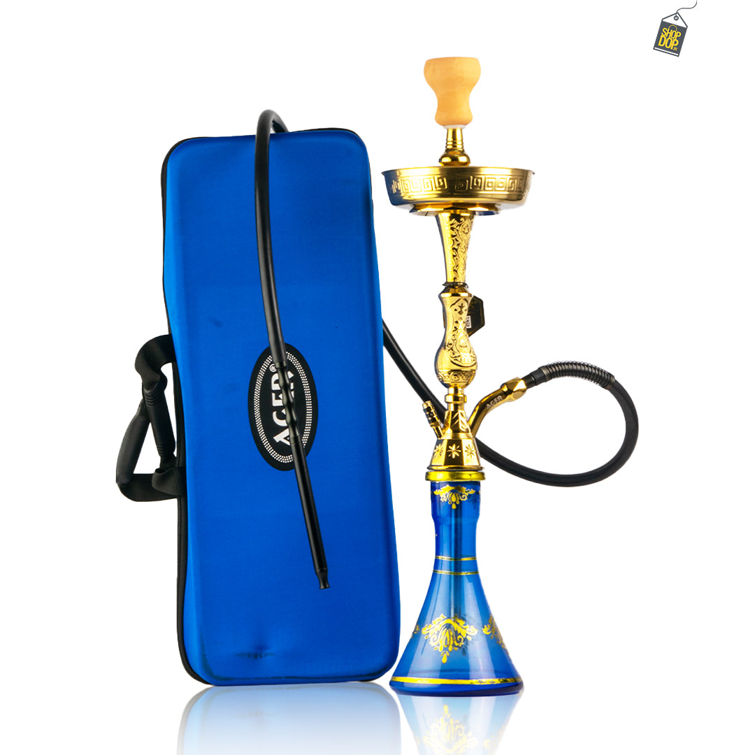 Ager Medium Khalil V Design with Case - Gold Stem / Blue Base