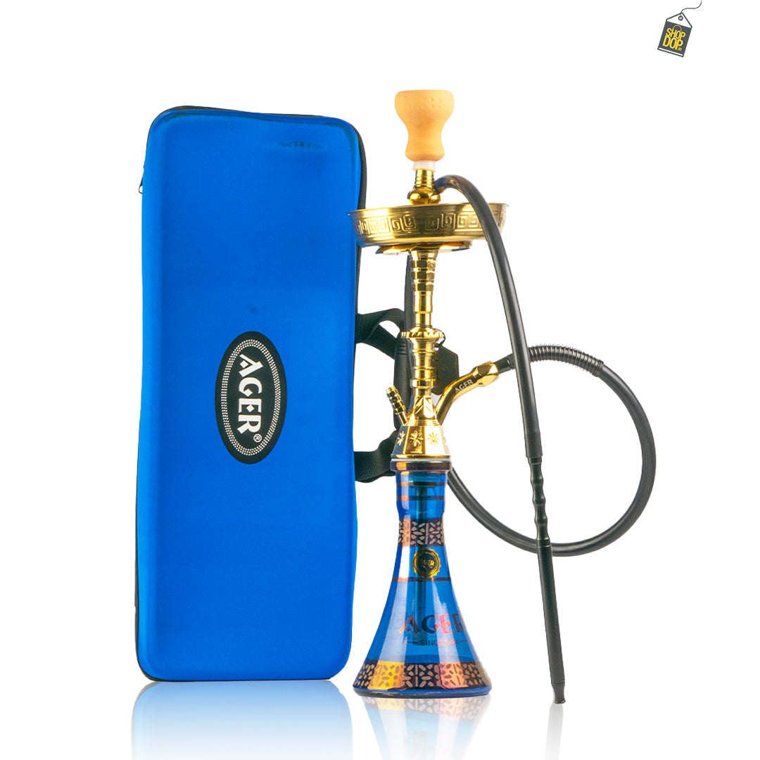 Ager Medium Khalil O Design with Case - Gold Stem / Blue Base