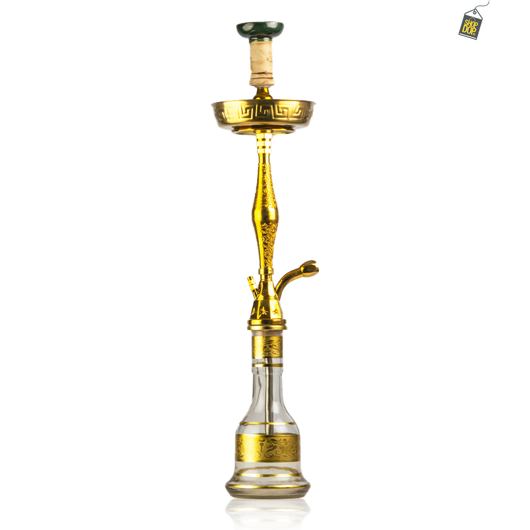 Ager Large Khalil Gem Design - Gold Stem / Transparent Base