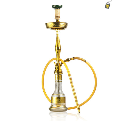 Ager Large Khalil Gem Design - Gold Stem / Transparent Base