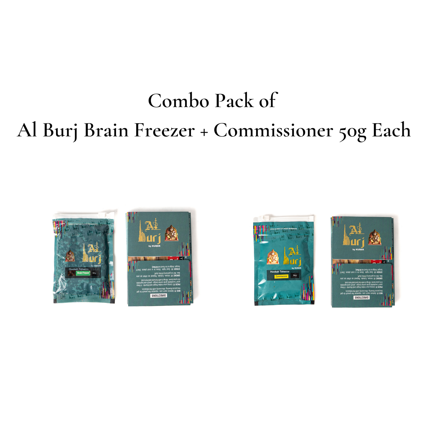 Al Burj Brain Freezer + Commissioner Flavor 50g Each (Pack of 2)