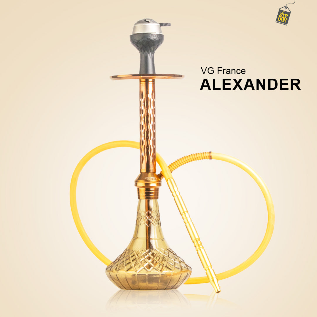 Alexander DIMD Hookah with Bag - Grey Base / Copper Stem