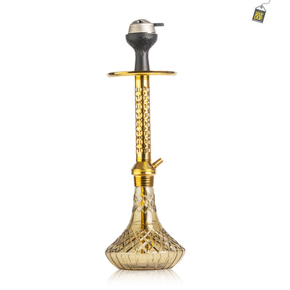 Alexander JLS Hookah with Bag - Grey Base / Gold Stem