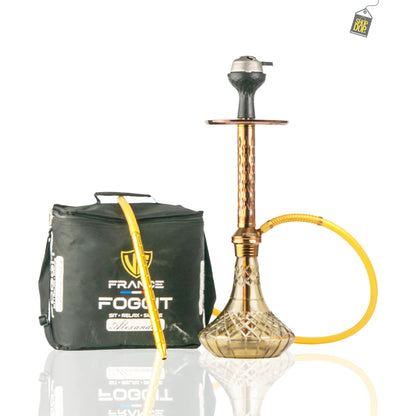 Alexander Hookah with Bag - Grey Base / Copper Stem