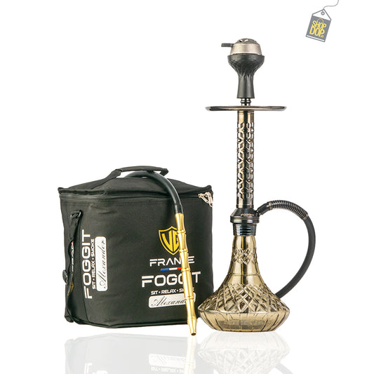 Alexander Hookah with Bag - Grey Base / Copper Stem