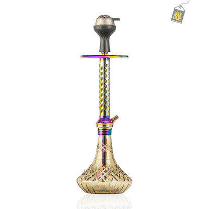 Alexander Hookah with Bag - Grey Base / Rainbow Stem