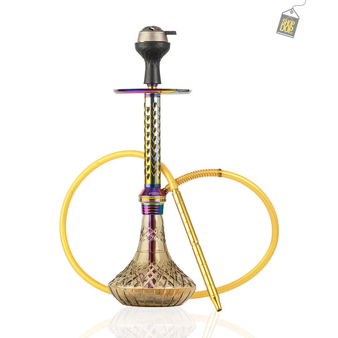 Alexander Hookah with Bag - Grey Base / Rainbow Stem