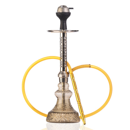 Alexander Hookah with Bag - Transparent Base / Silver Stem