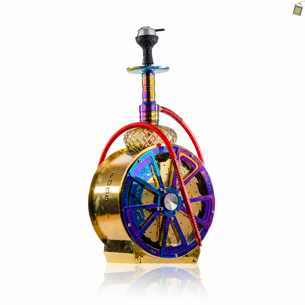 VG Foggit Alloy Wheel Hookah - Rainbow